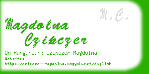 magdolna czipczer business card